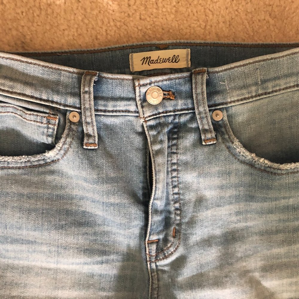 MADEWELL STRAIGHT LEG STOVEPIPE JEANS, 26